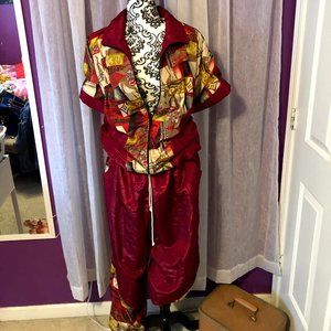 Vintage Red Track Suite w/ Detachable Sleeves